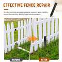 SDSNTE 10 Pack Fence Post Repair Stakes 14 Ga Heavy-Duty Steel Fence Post Support Kit, Easy Installation Kit Included