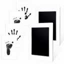 2 x 1-Pack Clean Touch Ink Pad for Baby Handprints and Footprints, Baby Footprint Kits,Inkless Hand and Footprint Kit,No Mess Ink Pad for Baby Hand and Footprints,Baby Shower Gifts for New Moms (2-Pack - Medium, Black)