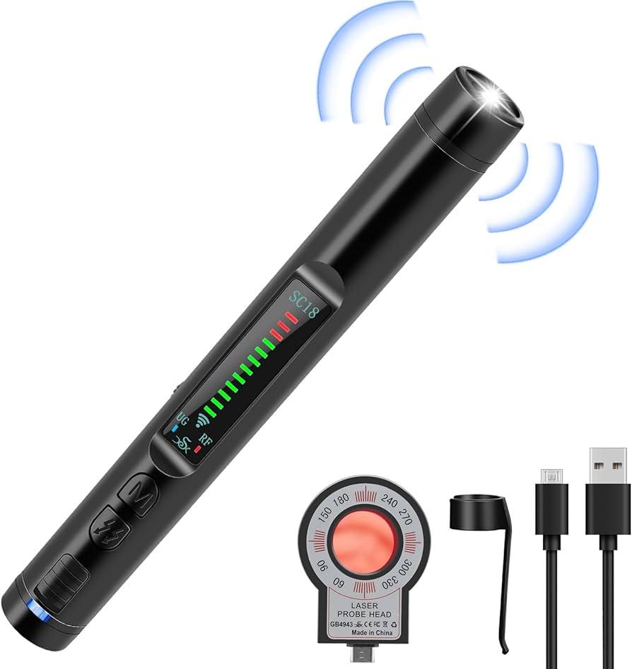 LXMIMI Hidden Camera Detectors, Anti Spy Detector, Bug Detector, Camera Finder Listening Devices Finder for Home Office Travel 