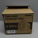 HG Power 150mm Reversible Extractor Fan with Remote Control, Two-way Exhaust Fan with Mesh Screens, Bathroom Exhaust Fan for Window Wall Ceiling Mount, Garage Basement Shed Use, White [Energy Class A]