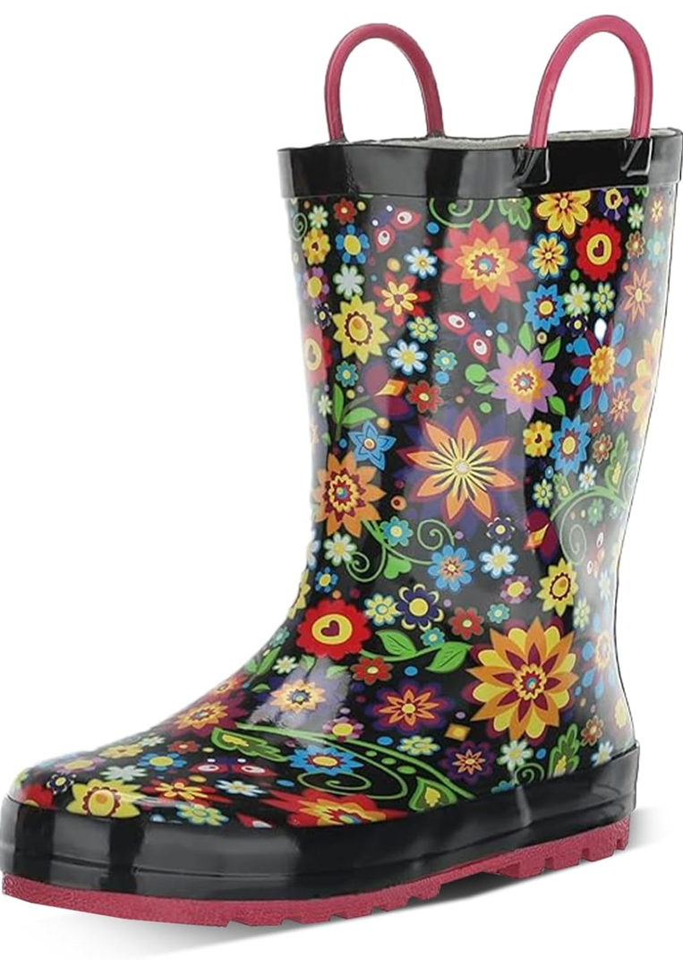 Western Chief Rain Boots with Pull on Handles for Toddlers and Kids - Premium Waterproof Boots for Boys and Girls 12
