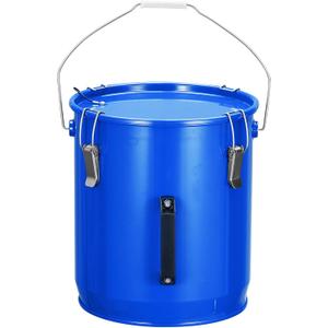 Fryer Grease Bucket, 6 Gal Carbon Steel Oil Disposal Caddy with Rust-Proof Coating,Grease Can with Lid & Lock Clips & Filter Bag,Transport Container for Hot Cooking Oil Filtering