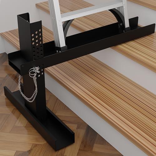 CHICAURA Ladder Extender  - Foldable Heavy-Duty Extender Ladder Stabilizer - Adjustable Height 9"-19" - Non-Slip Feet - Fits Extension/Single Ladders - Holds 500lbs