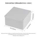 4 Pack 6" x 6" x 3" PVC Plastic Dustproof Waterproof Box IP65 Junction Boxes Project Junction Conduit Box for Electrical Outdoor Enclosure