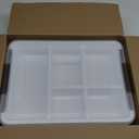 17 QT Plastic Storage Box with Removable Tray Craft Organizers and Storage Clear Storage Container for Organizing Bead, Tool, Sewing, Playdoh (White, 1Pack-17QT)