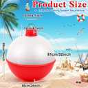 Jetec 2 Pcs 32 Inch Giant Inflatable Bobber Balloons Gone Fishing Birthday Party Decorations Giant Fishing Lure Decor Red White Hanging Ornaments for Ice Fishermen Yard Pool Party Favors Supplies
