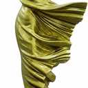 Golden Flowing Dress Abstract Woman Resin Statue, Large