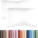 Standard Pillow Cases Set of 2 - Soft Hotel Quality Pillowcase Covers - Comfy & Wrinkle Free - Stain & Fade Resistant - Machine Washable Pillow Protectors - 2 Piece Set - Standard Size Antique White