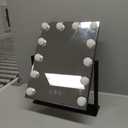 Vanity Mirror with Lights,Lighted Vanity Mirror with 12 Dimmable Bulbs for Dressing Room & Bedroom,3 Color Lighting,Modes Detachable 10x Magnification 360Ratation