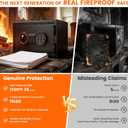 [ . ] Small Fireproof Safe for Home, 14.8Lbs Heavy Duty Fire Safe Box for Office & Home Security, with Alarm System, Sensor LED Light, Wall Mountable, Mini Safes for Home Use