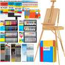 MEEDEN 141PCS Art Supplies with French Easel, All-in-one Painting Set for Artists Beginners