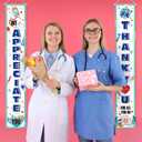 HOWAF 3 Pcs CNA Week Decorations Banner, Happy CNA Week Porch Sign and Yard Decorations, Thank You for All You Do Banners for Nurse Appreciation Gifts, Nursing Graduation & Retirement Party Supplies