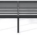 Metal Bed Frame,Full Size Bed Frame with Storage Space,Heavy Duty Sturdy Mattress Foundation,Easy Assembly,No Box Spring Needed, Black,14 Inch,Full