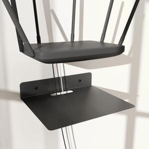 Floating Metal Wall Mount Shelf,Shelf for Projector,TV Cable Box,Router,Speaker,Sound Bar,Camera,Gaming,Decor Display (Black, 10.2" x 8.7")