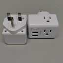 2-Pack UK Travel Plug Adapter - US to UK Plug Adapter, Type G International Plug Adapter, Dubai England Ireland Travel Essentials, UK Power Adapter