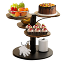 Cupcake Stand, 4 Tier Cupcake Tower Stand for 50 Cupcakes with Tiered Tray, 360° Rotatable Wooden Dessert Table Display Stands for Party Weddings Birthday Baby Shower
