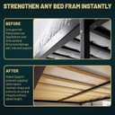 1-Inch Extra Heavy Duty Horizontal Wooden Bunkie Board/Bed Slats, Twin, Beige