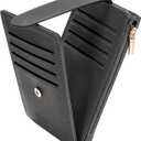 Chelmon Womens Wallet Slim RFID Blocking Bifold Multi Card Case Wallet with Zipper Pocket (Deep Grey)