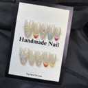 Press on Nails Almond Short Spring Fake Nails Press ons Nails French Tips Artificial Acrylic Nail Kit Full Cover False Nails with 3D Relief Flowers Design Stick on Nails Women 30Pcs