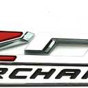 C7 Z06 Supercharged Emblem 3D Badge Nameplate Logo Replacement for 2015-2019 C7 Corvette 6" x 7/8" (Chrome Red)