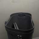 Mind Reader 60L Slim Laundry Hamper, Clothes Basket, Lid, Ventilated, Plastic, 17.25"L x 13.75"W x 23.5"H, Gray