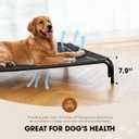 Czpalo Outdoor Elevated Dog Bed for Large Sized Dogs, No-Tool Assembly.
