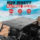 HAKA TOUGH Sport Roof Top for Polaris Ranger Crew XP 1000 900 2015-2023, Ranger Crew 900, 4-Piece Combined Poly Crew Hard Roof Accessories, Replace OEM # 2889223, 4 Seater, Black