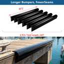 Dock Bumpers, 12 Feet /16 Feet /24 Feet /32 Feet Full Protection Boat Dock Bumpers for Edging, Dock Fender for Straight Edge and Side, Includes Mounting Screws, Black Gray White Orange Blue
