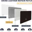 ONine Leather Repair Patch，Leather Repair Tape, 12 x 48 inches Leather Repair Patch for Furniture,Vinyl Repair Kit，Leather Couch Patch，for Sofas, Furniture, Car Seats, Office Chairs (Black Brown)