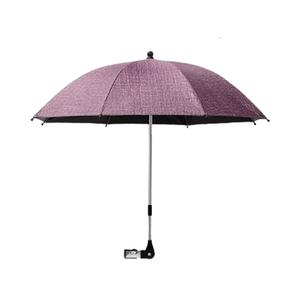 Convenient and Lightweight, Clip-On, Adjustable Steering, Universal, Umbrella Baby Stroller, Stroller Umbrella Attachment for Sun Protection(Pink)