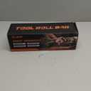 Tool Bag Roll Up, UUP Heavy Duty Rolled Empty Tool Storage Organization, Portable Foldable Rollup Organizer with 2 Small Pouches, Rollable Carrying Toolbag, Dad Men Mechanic Birthday Gift, Blue Orange