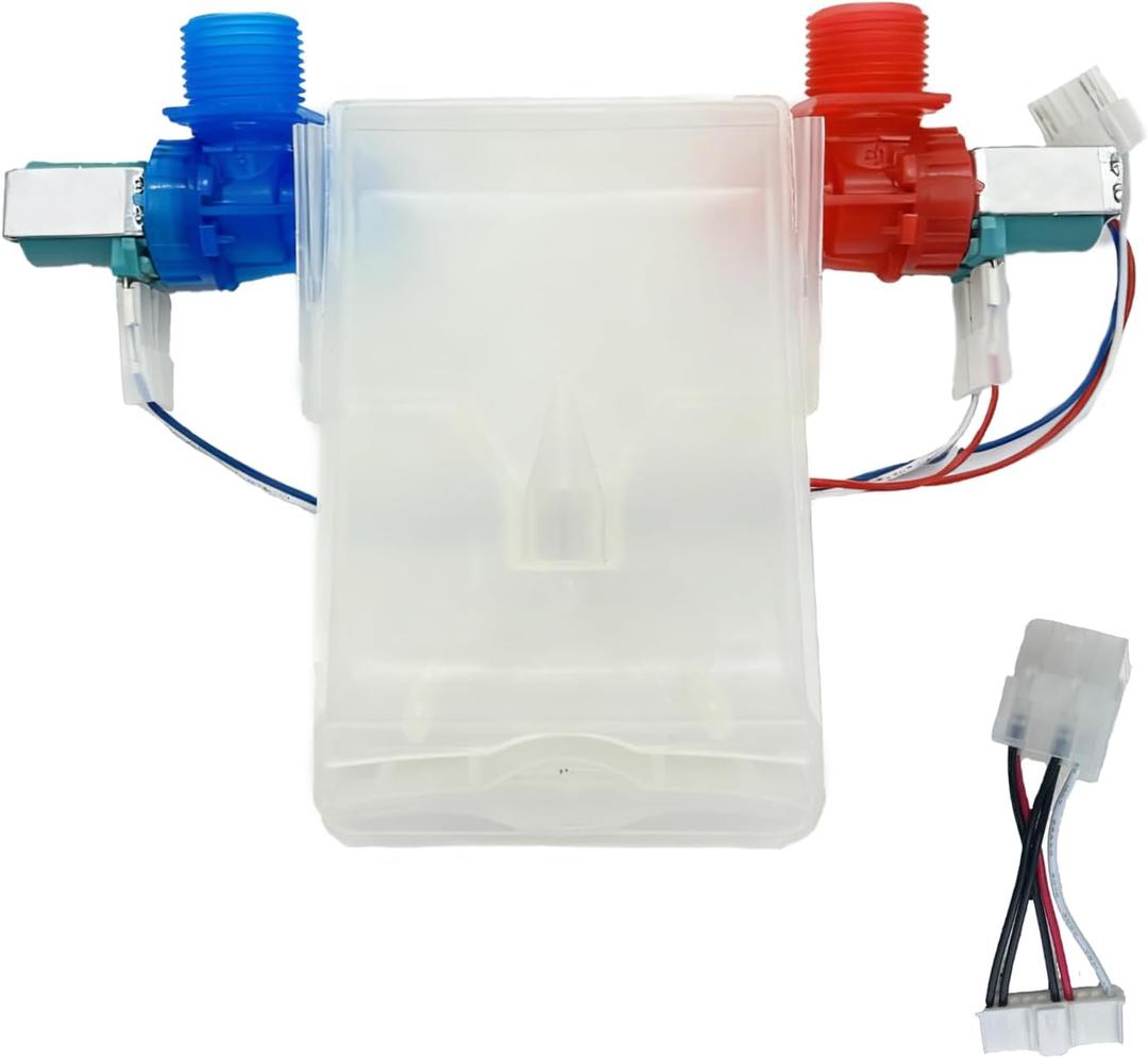 W11101906 Washer Water Inlet Valve Fit,Washer Machine Water Inlet Valve Compatible with Amana Whirlpool Maytag Washing Machine,Replace WTW4616FW3 NTW4516FW3 WTW4816FW3 AP6329219 W10701461