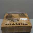 Luxury Bath Cushion, Full Body Bathtub Pillow with 160 Suction Cups, Bath Mat for Head and Neck Support, with Laundry Bag (White, 60.2" x 16.2")