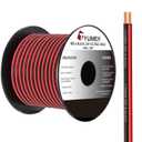16 Gauge Wire 100FT, 16/2 AWG Red Black Hookup Electrical Wire LED Strips Extension Cord 12V/24V DC Cable, 16AWG 2 Conductors Flexible Wire for in-Home, Autos, Schools use