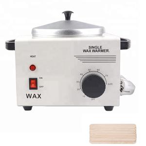 Single Pot Wax Warmer Professional Electric Wax Heater Machine Facial Skin SPA Equipment with Adjustable Temperature Set with Wood Craft Sticks50 Pcs
