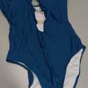 Eomenie Women's One Piece Swimsuit Cutout Chain Linked Bathing Suit Cheeky High Cut Swim Suit Adjustable Strap Swimwear (Medium, Black)