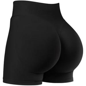 Kepblom High-Waisted Butt-Lifting Scrunch Gym Shorts for Women - Workout Yoga Biker, Seamless Spandex Booty Shorts, Medium Size