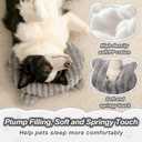 Jiupety Dog Calming Pillow, Soft and Neck-Friendly, Washable Pet Neck Pillows for Small Medium Large Dogs and Cats, 17" x 10", Gray