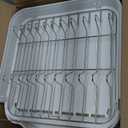 SNTD Dish Drying Rack, Expandable Dish Rack for Kitchen Counter, Stainless Steel Dish Drainer with Drainboard Set and Utensil Holder (White)