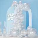 PartyWoo Clear Balloons 123pcs Different Sizes of 18 12 10 5 Inch Transparent Balloon Arch Kit for Graduation Wedding Baby Shower Bridal Shower Anniversary Birthday Party Decorations Clear-Y2