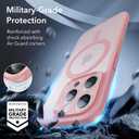 ESR for iPhone 15 Pro Max Case, Translucent Matte Case, Compatible with MagSafe, Military-Grade Protection, Classic Series, Frosted Pink