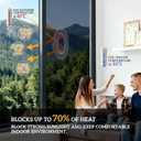 Rockrose Window Tint for Home, One Way Privacy Window Film Heat Blocking, Reflective Mirror Glass Window Privacy Film See Out Not in, 99% UV Block – Black-Silver 36 in x 15FT