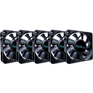 Apevia CF6015S-5 (5 Pk) 60mm x 60mm x 15mm Black Case Fan W/4PIN Molex + 3PIN Motherboard Adapter