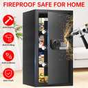 6.2 Cuft Large Home Safes Water and Fireproof with Digital Keypad & Key Lock, Fire Security Safe Box with 3 Removable Shelves, Fireproof Safes for Money Documents Jewelry, 27.56"H x13.78"W x 11.81"D