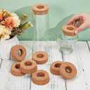OLYCRAFT 10Pcs Cork Lids for Glass Planter 2.3-2.5 Inch Plant Corks with Center Hole Cork Stoppers for Hydroponic Plant Hydroponic Vase Lids Cork Replacement for Hydroponics Growing Vases