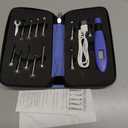 Light Up Crochet Hook Set Lighted Crochet Hook Set with 12 Different Size Interchangeable Crochet Needle, Ergonomic with 2 Levels Led and Digital Stitch Counter for Crocheting and Knitting