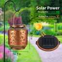 Butterfly Solar Lanterns Outdoor, Birthdays Gifts for Women Mom Grandma, Metal Waterproof Hanging Hollow Out Garden Decorative Solar LED Light for Yard, Patio, Lawn, Porch, Backyard