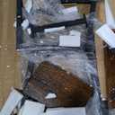 VASAGLE Dining Chair Set of 2, Rustic Wood Chairs with Metal Steel Frame, Easy to Assemble, Comfortable Seat, Modern Farmhouse Chair for Kitchen, Bedroom, Living Room, Rustic Brown and Ink Black