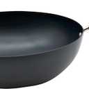 Starfrit 32cm (14") Non-Stick Wok with Wooden Handle - Durable Carbon Steel - Ideal for Asian Recipes - Oven Safe - PFOA Free - Easy to Clean - Black