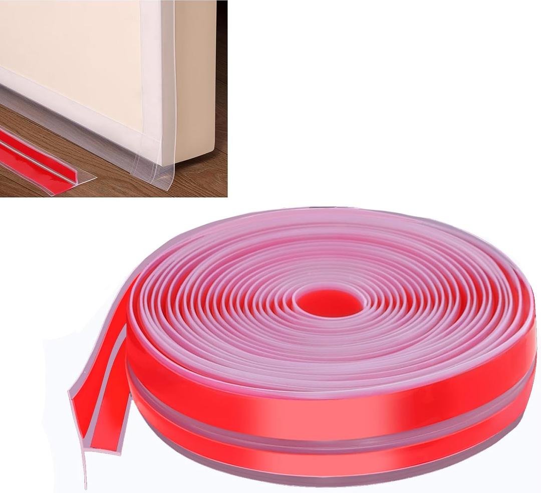 GeRRiT T-Shaped Clear Silicone Seal Strip, 2024 New Weather Stripping Door Seal, Door Draft Stopper, Door Draft Stopper Adhesive for Doors, Suitable for Windows, Door (9.9 Ft, Transparent)